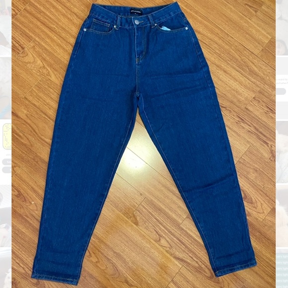 Dark wash high waisted baggy mom jeans - Picture 3 of 8